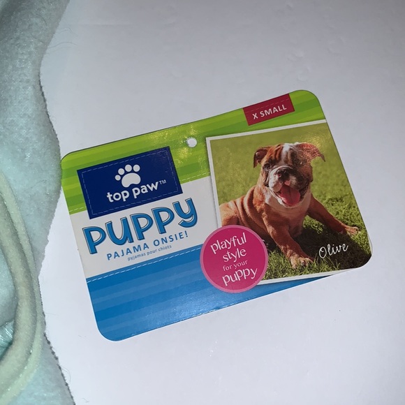 XS Dino PJ Onzie Top Paw Petco Blue Yellow - Picture 12 of 13